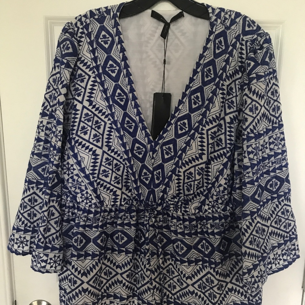 NWT BCBG Embroidered Blouse